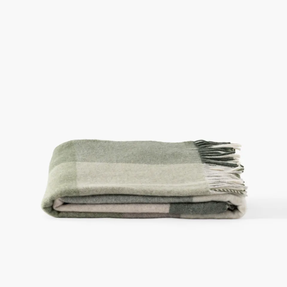 Carré Blanc Plaid laine et cachemire Alpage kaki|Femme Coffrets Cadeaux|Coffrets Cadeaux