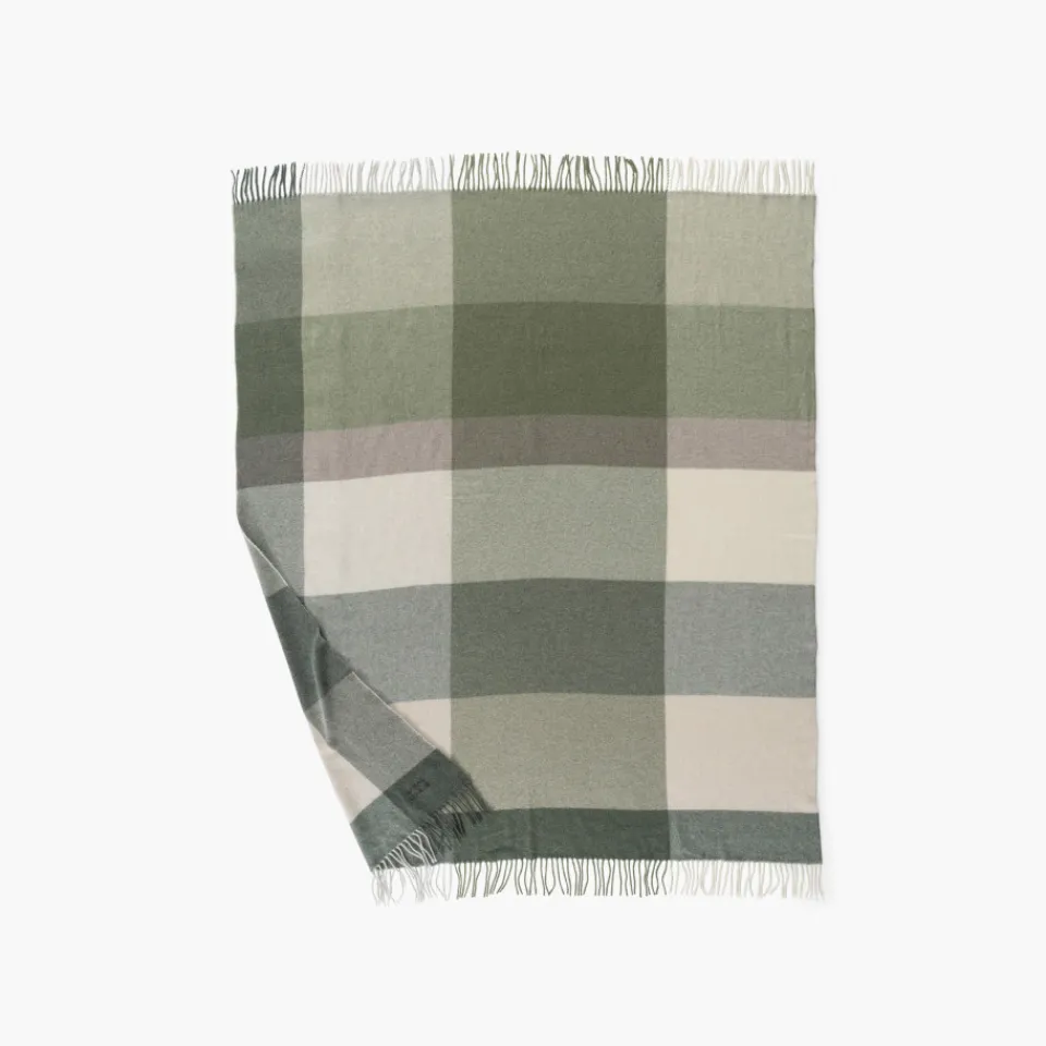 Carré Blanc Plaid laine et cachemire Alpage kaki|Femme Coffrets Cadeaux|Coffrets Cadeaux