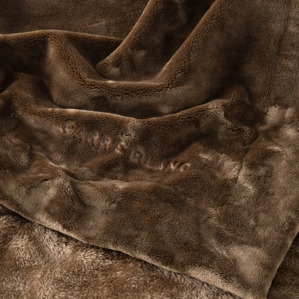Carré Blanc Plaid polaire Oslo bronze|Homme Coffrets Cadeaux|Plaids Et Couvre-lits