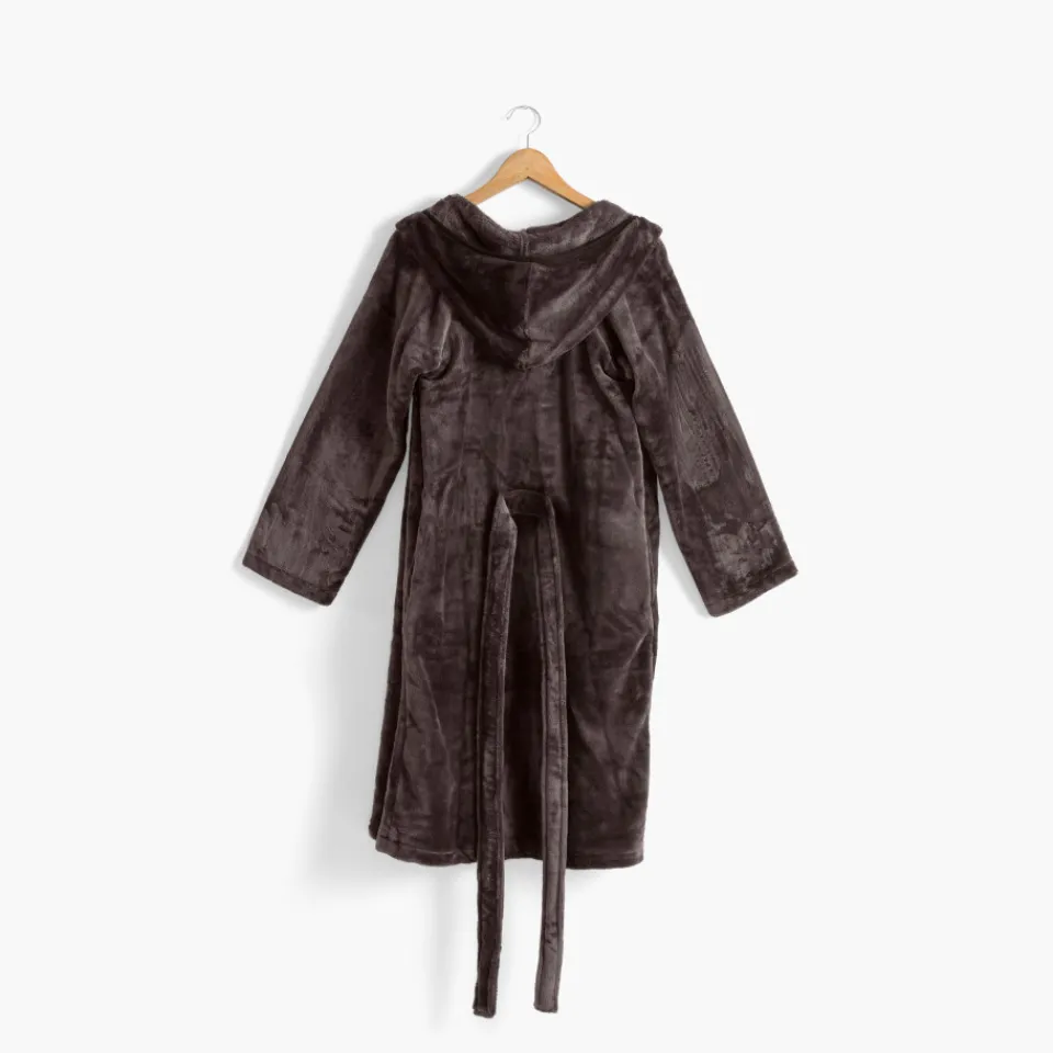 Carré Blanc Robe de chambre ado polaire à capuche Gaspard|Enfant Robes De Chambre