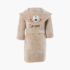 Carré Blanc Robe de chambre enfant polaire à capuche Bearful|Enfant Robes De Chambre