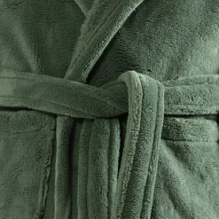 Carré Blanc Robe de chambre enfant polaire à capuche Dinotopi vert feuille|Enfant Robes De Chambre