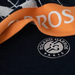 Carré Blanc Serviette de plage joueur•se coton bio Roland-Garros 2023 marine| La Plage