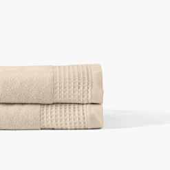 Carré Blanc Serviette de toilette bouclette de coton biologique Source naturel| Serviettes De Toilette