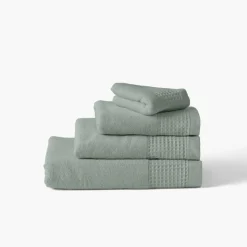 Carré Blanc Serviette de toilette bouclette de coton biologique Source lichen| Serviettes De Toilette