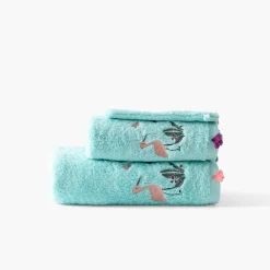 Carré Blanc Serviette de toilette coton Aruba celadon|Enfant Serviettes De Toilette