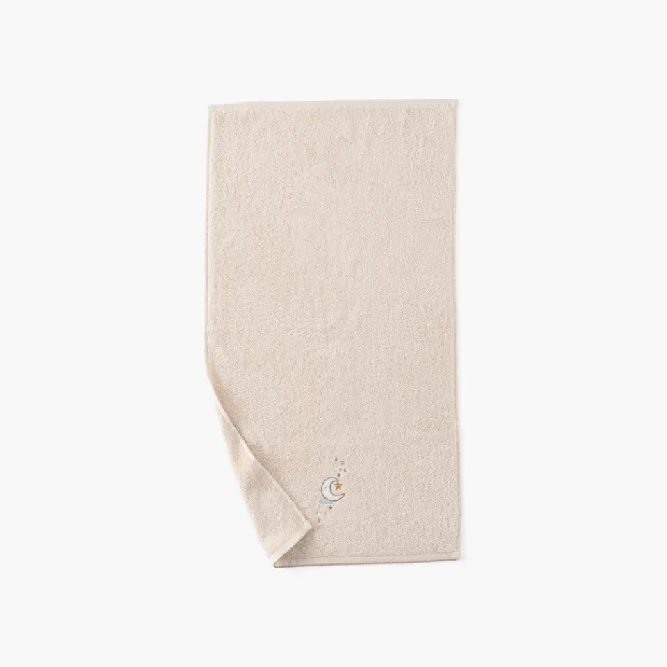 Carré Blanc Serviette de toilette coton bio Bienvenue naturel|Enfant Nouveautés Bébénew