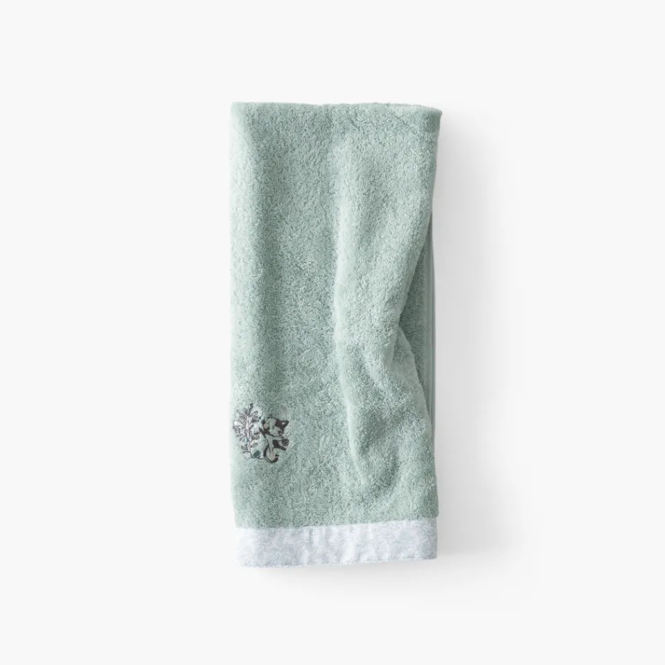 Carré Blanc Serviette de toilette coton bio Jardine amande|Enfant Serviettes De Toilette