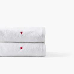 Carré Blanc Serviette de toilette coton Adore blanc| Serviettes De Toilette