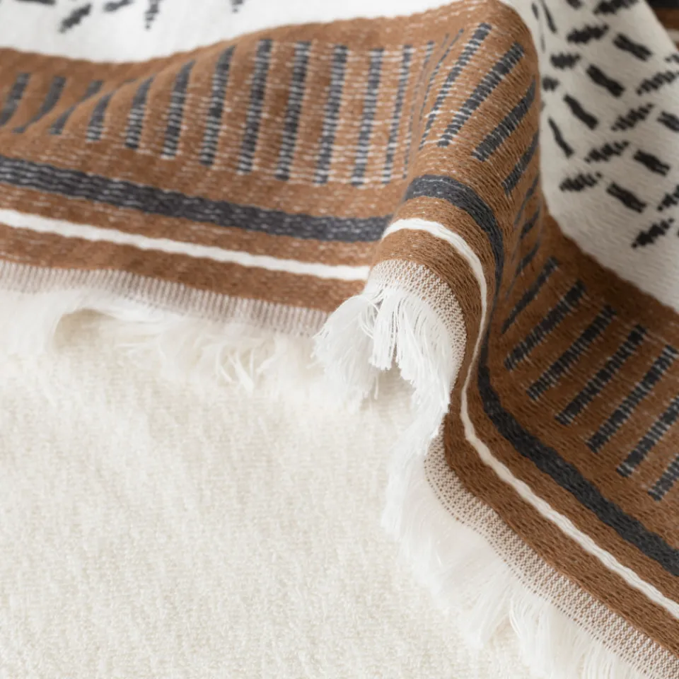 Carré Blanc Serviette de toilette coton Eclipse écru| Serviettes De Toilette