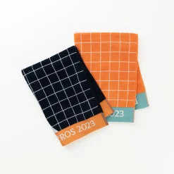 Carré Blanc Serviette de toilette joueur•se coton bio Roland-Garros 2023 terre battue| Serviettes De Toilette