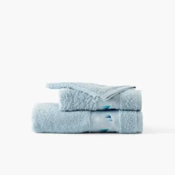 Carré Blanc Serviette de toilette phosphorescente coton Stellaire bleu banquise|Enfant Serviettes De Toilette|Nouveautés Bébénew