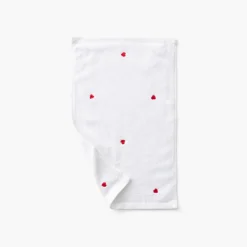 Carré Blanc Serviette invité coton Adore blanc| Serviettes Invité