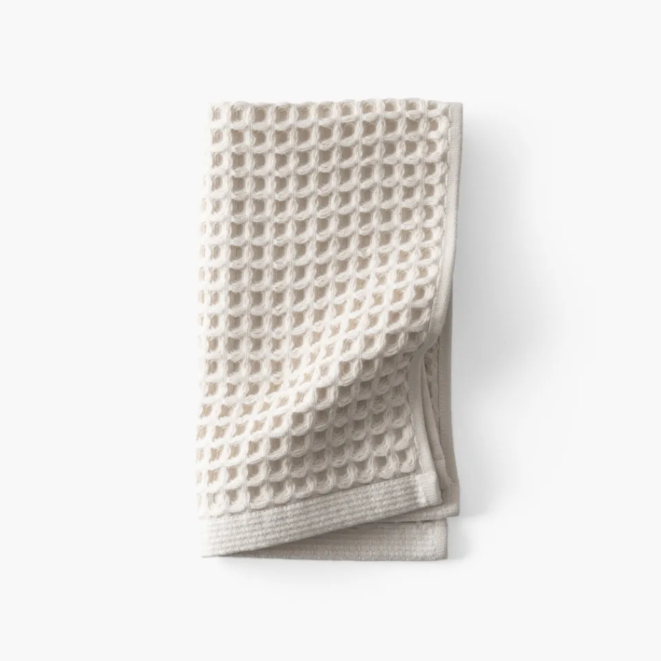 Carré Blanc Serviette invité coton bio Quadro naturel|Femme Coffrets Cadeaux|Serviettes Invité