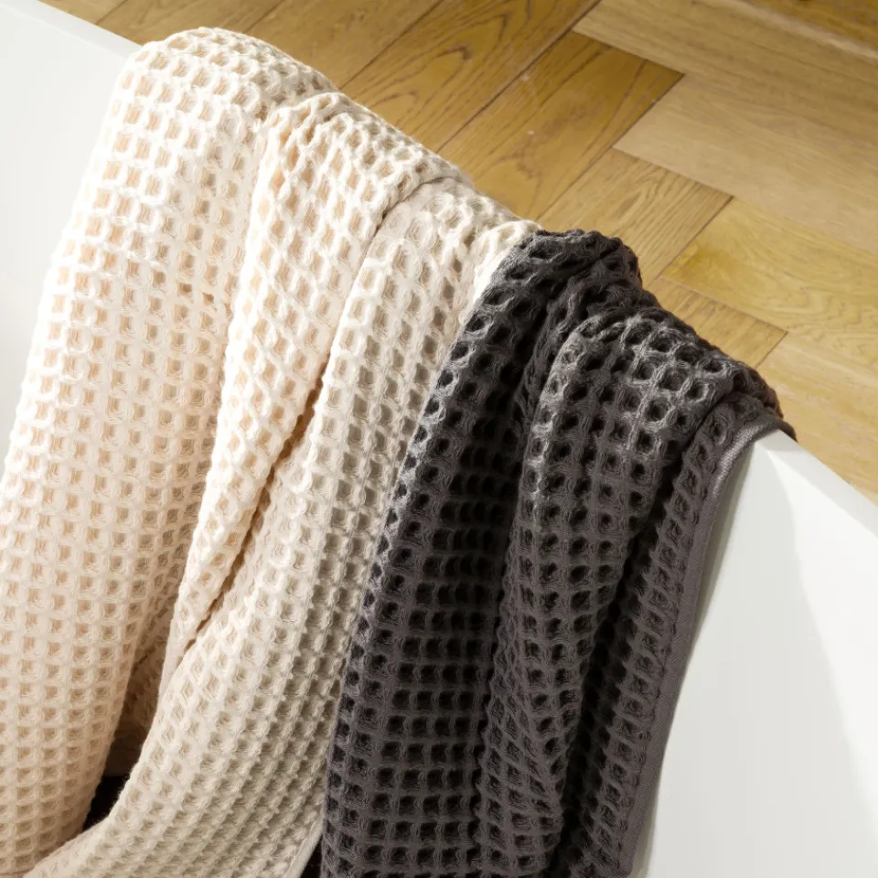 Carré Blanc Serviette invité coton bio Quadro naturel|Femme Coffrets Cadeaux|Serviettes Invité