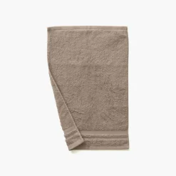 Carré Blanc Serviette invité coton Lola II vison| Serviettes Invité