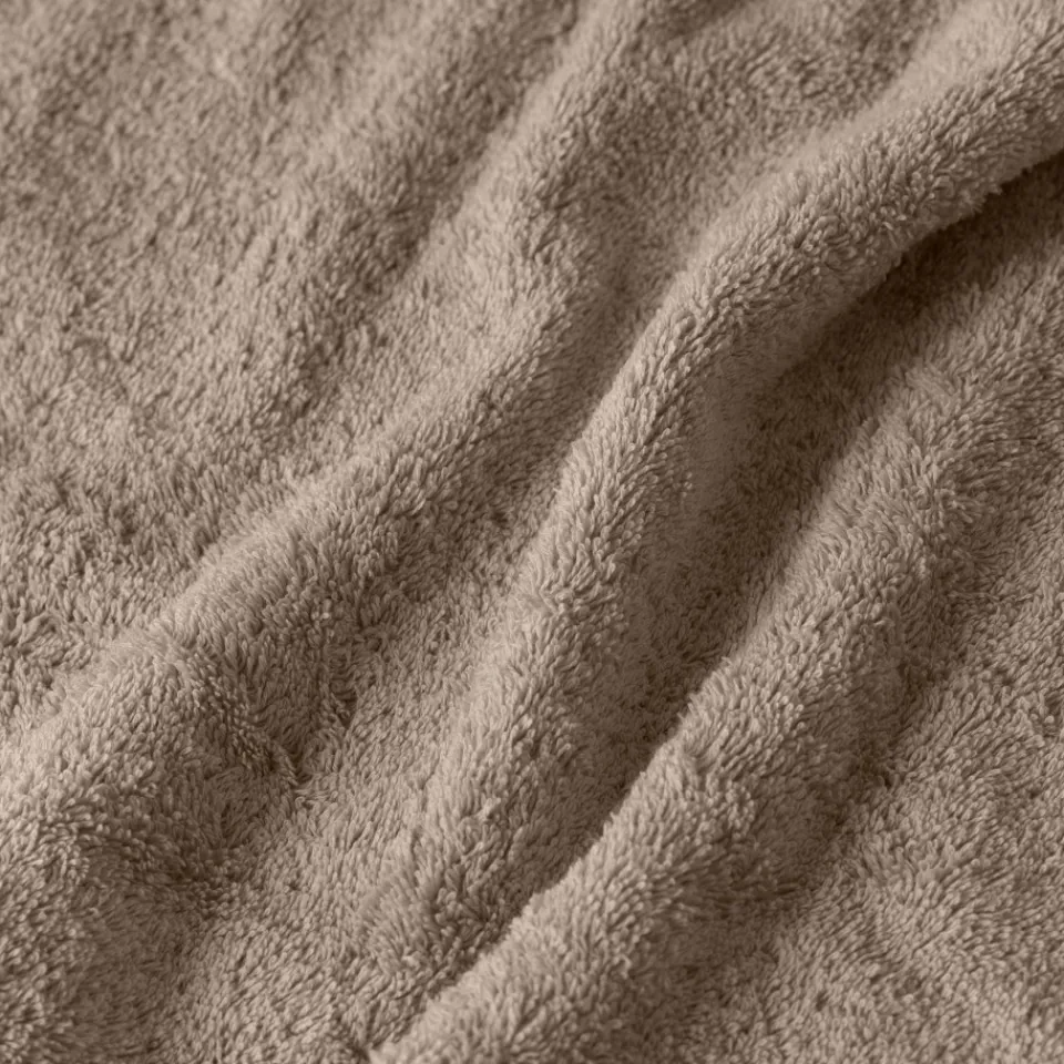 Carré Blanc Serviette invité coton Lola II vison| Serviettes Invité
