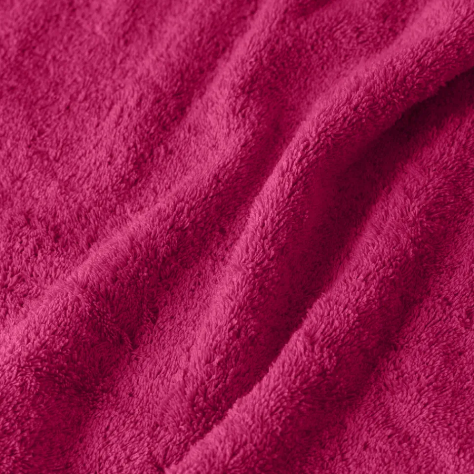 Carré Blanc Serviette invité coton Lola II framboise| Serviettes Invité