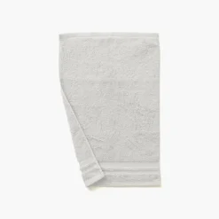 Carré Blanc Serviette invité coton Lola II perle| Serviettes Invité