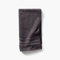 Carré Blanc Serviette invité coton Lola II anthracite| Serviettes Invité