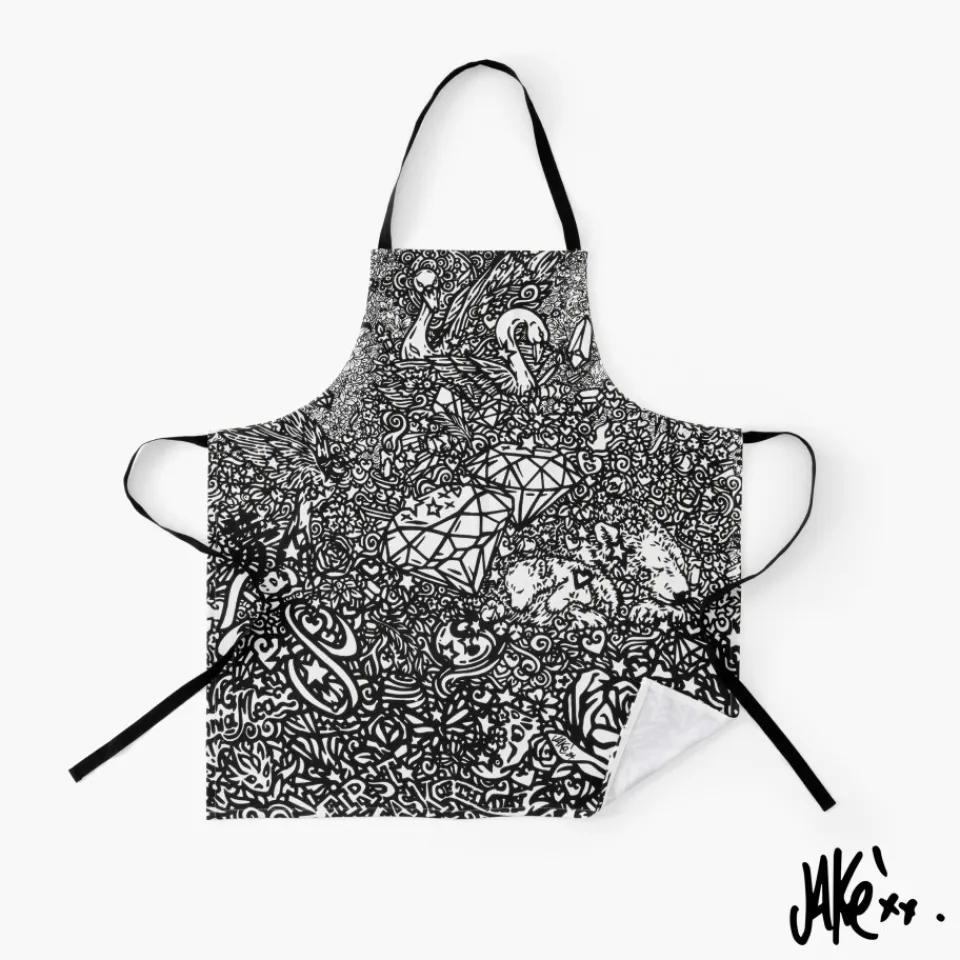 Carré Blanc Tablier de cuisine coton Jakè x|Homme Coffrets Cadeaux