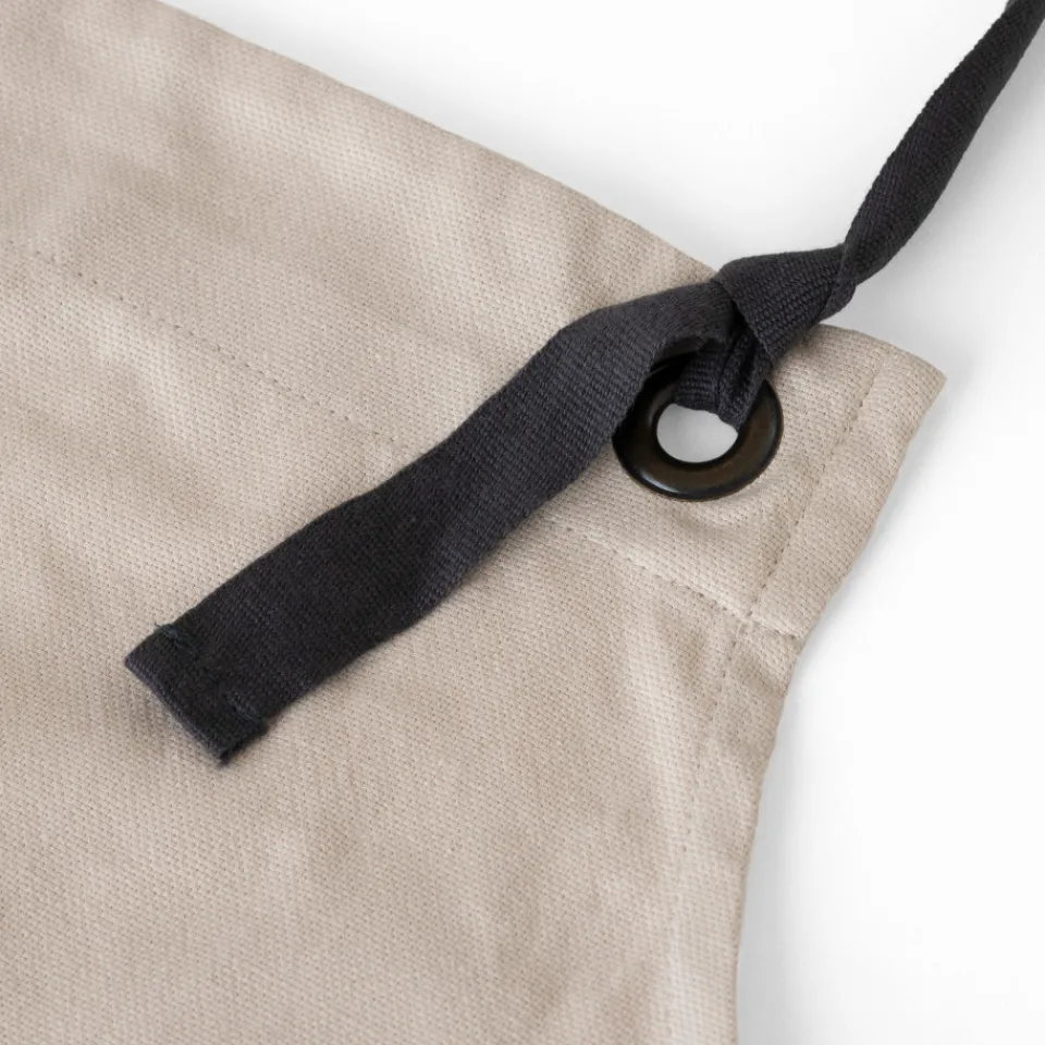 Carré Blanc Tablier de cuisine coton Signature grège|Femme Coffrets Cadeaux