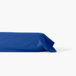 Carré Blanc Taie de traversin percale de coton Neo outremer| Taies De Traversin
