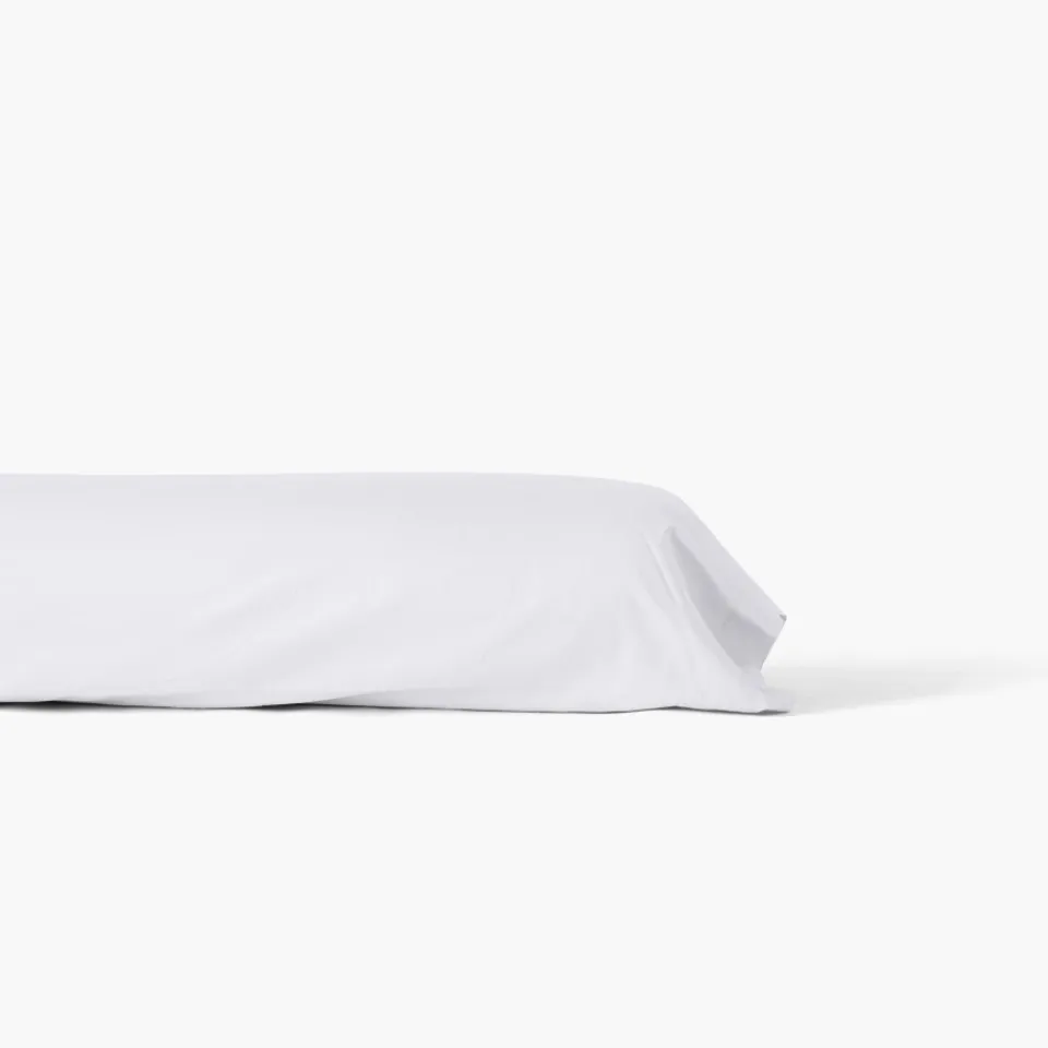 Carré Blanc Taie de traversin satin de coton unie Prestige blanc| Taies De Traversin