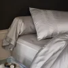 Carré Blanc Taie de traversin satin de coton Titane| Taies De Traversin