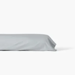 Carré Blanc Taie de traversin satin de coton unie Prestige tourterelle| Taies De Traversin