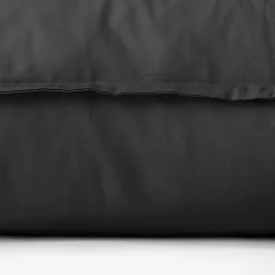Carré Blanc Taie d'oreiller carrée coton Neo anthracite| Taies D’oreiller
