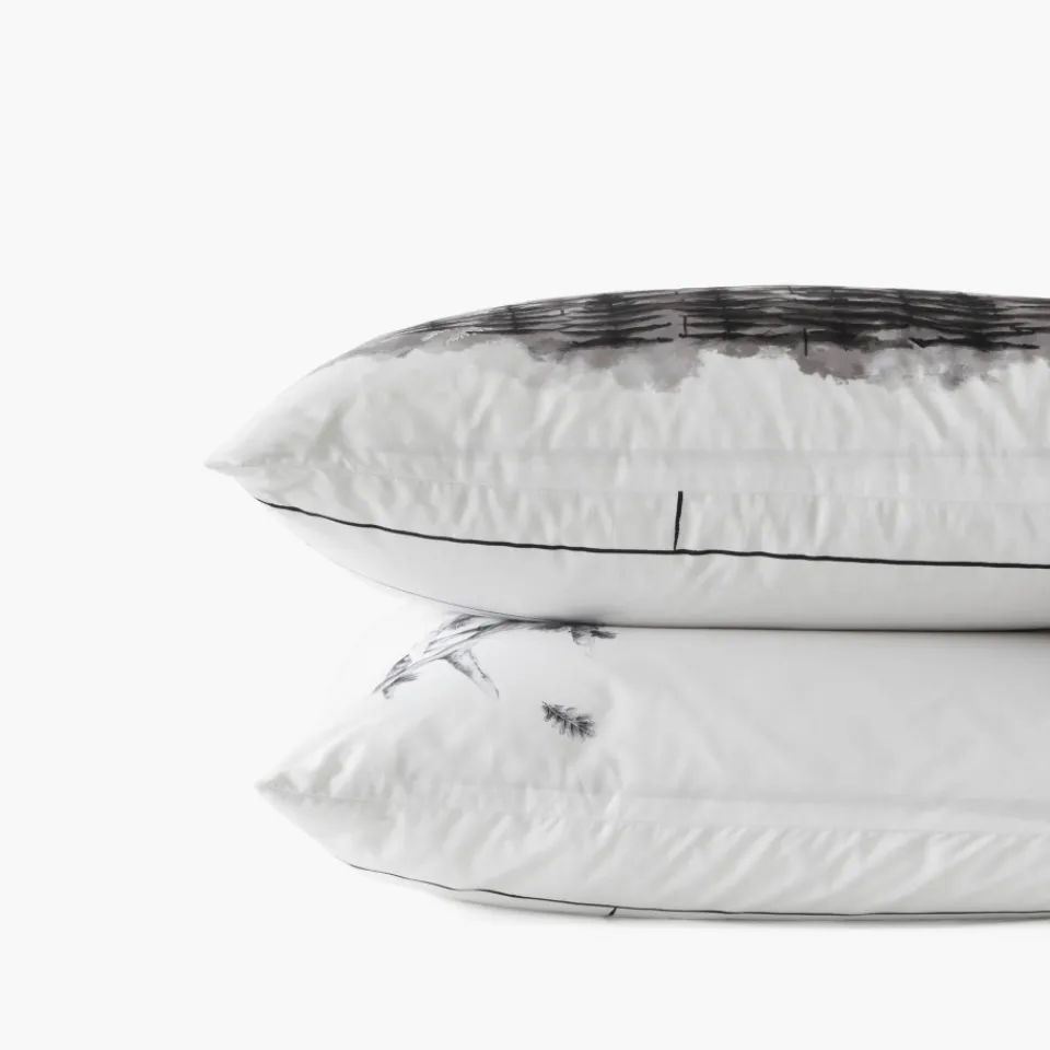 Carré Blanc Taie d'oreiller carrée percale de coton Elaphe|Enfant Taies D'oreiller|Taies D’oreiller
