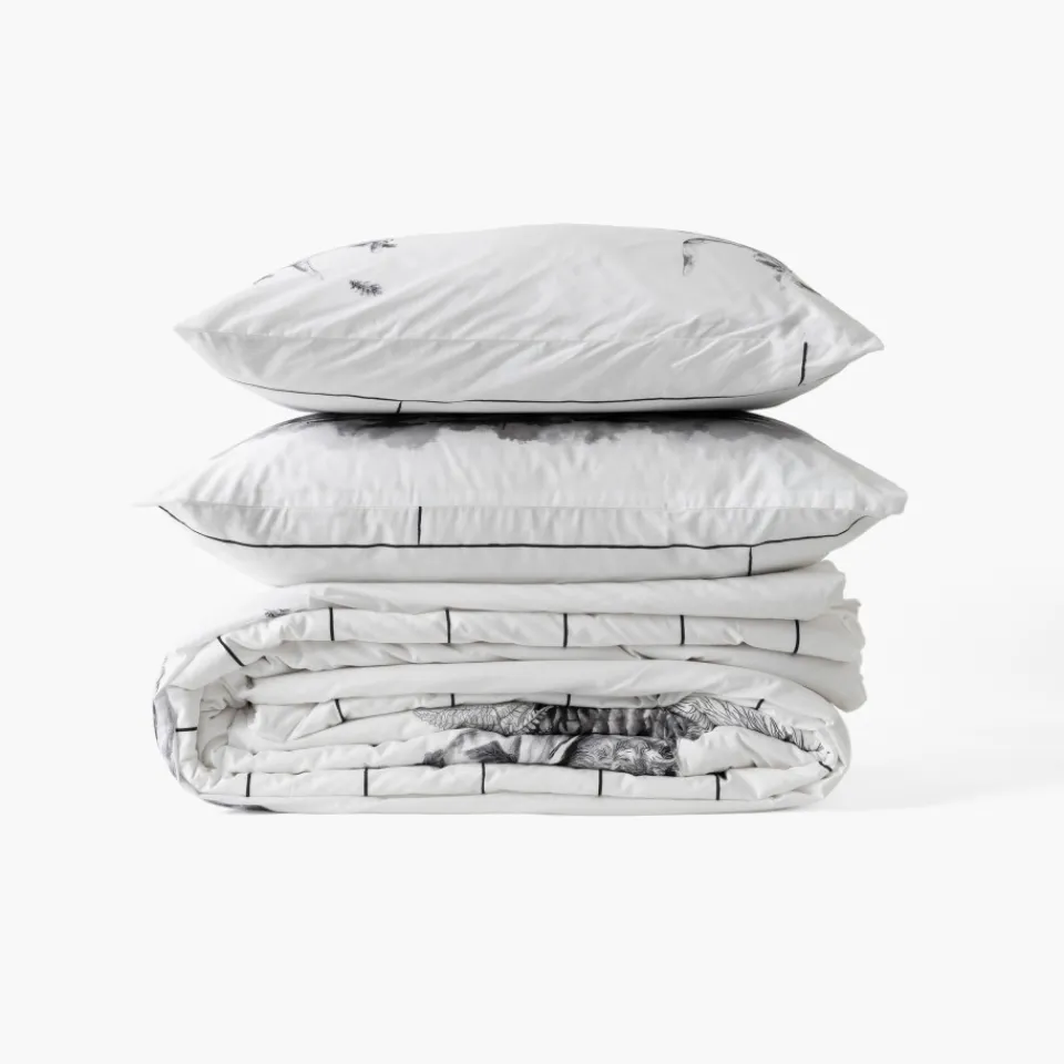 Carré Blanc Taie d'oreiller carrée percale de coton Elaphe|Enfant Taies D'oreiller|Taies D’oreiller