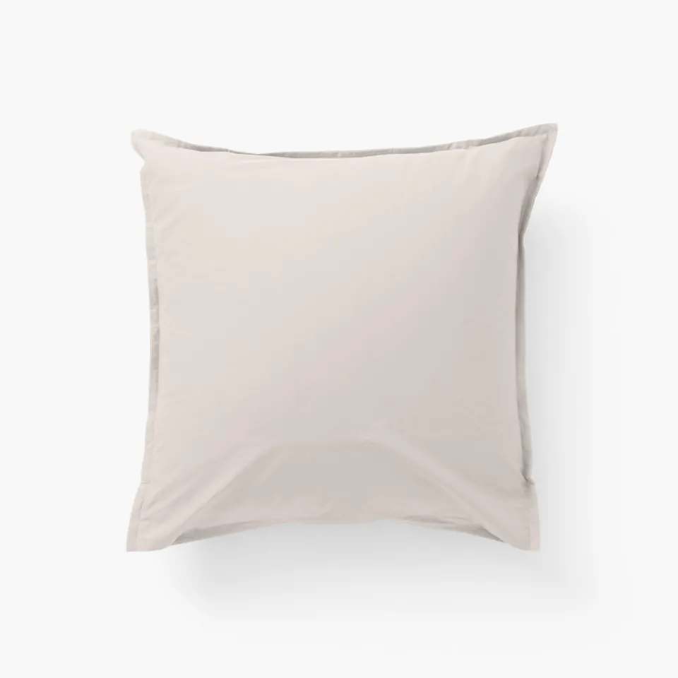 Carré Blanc Taie d'oreiller carrée percale de coton Neo ficelle| Taies D’oreiller