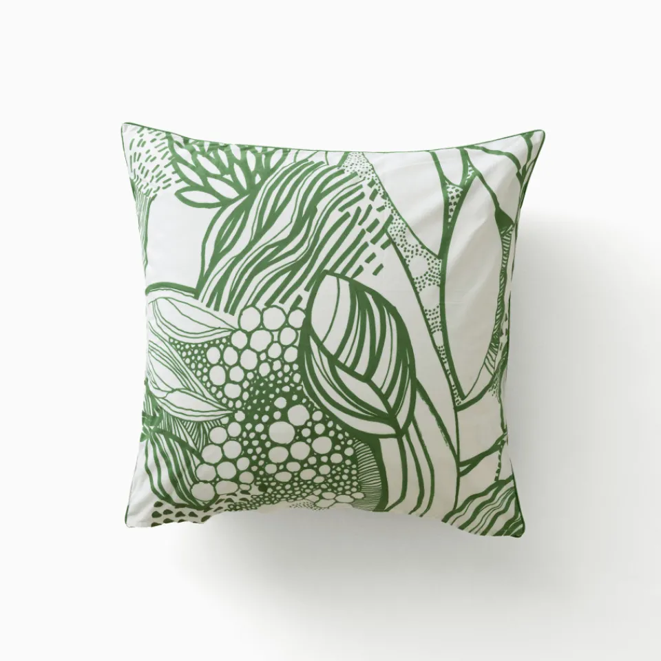 Carré Blanc Taie d'oreiller carrée percale de coton bio Canopée| Taies D’oreiller