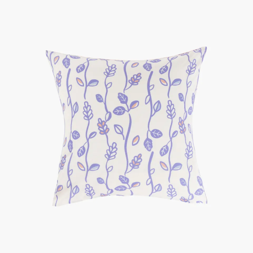 Carré Blanc Taie d'oreiller carrée réversible pur coton Twiggypop| Taies D’oreiller