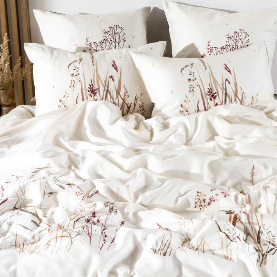 Carré Blanc Taie d'oreiller carrée satin de coton Aura|Femme Coffrets Cadeaux|Taies D’oreiller
