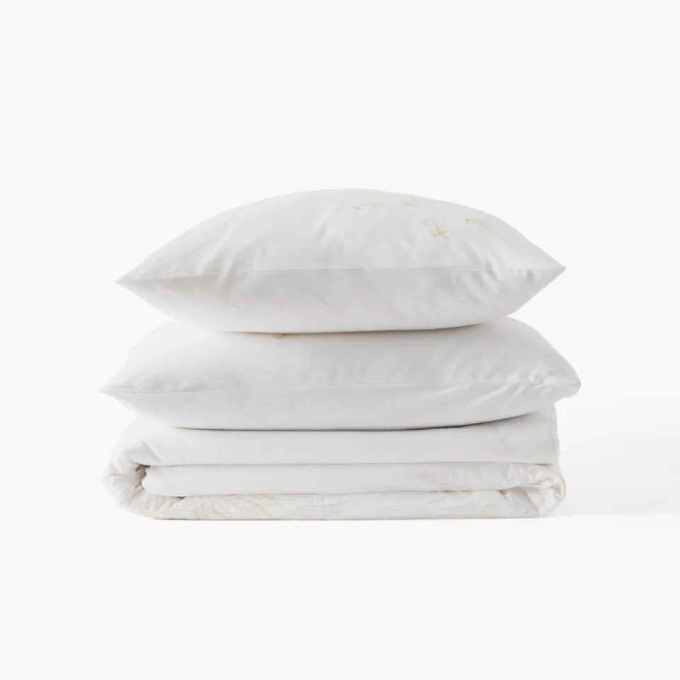 Carré Blanc Taie d'oreiller rectangulaire satin de coton Mon Ange| Taies D’oreiller