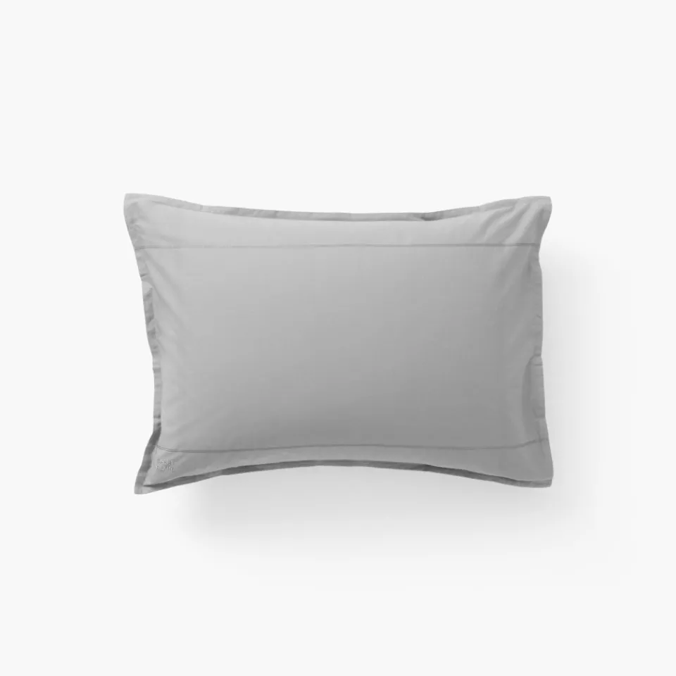 Carré Blanc Taie d'oreiller rectangulaire coton Neo gris| Taies D’oreiller