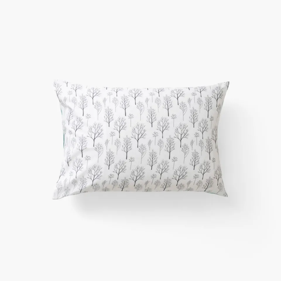 Carré Blanc Taie d'oreiller rectangulaire pur coton Féeries|Enfant Linge De Litbio|Taies D'oreiller
