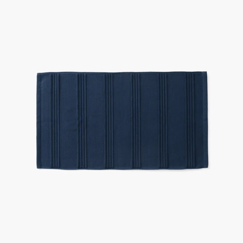 Carré Blanc Tapis de bain coton Hypnotic marine| Tapis De Bain