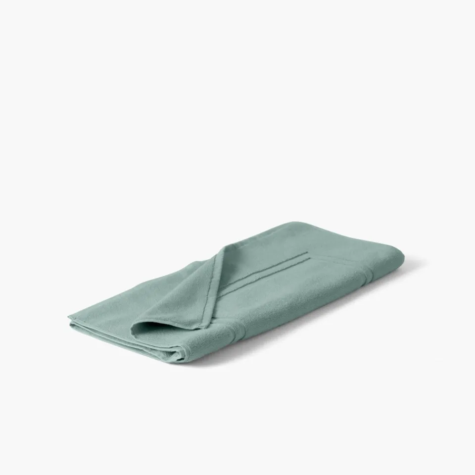 Carré Blanc Tapis de bain coton Lola II argile| Tapis De Bain