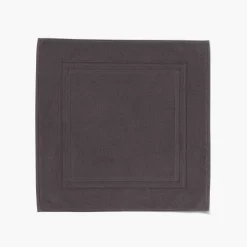Carré Blanc Tapis de bain coton Lola II anthracite| Tapis De Bain