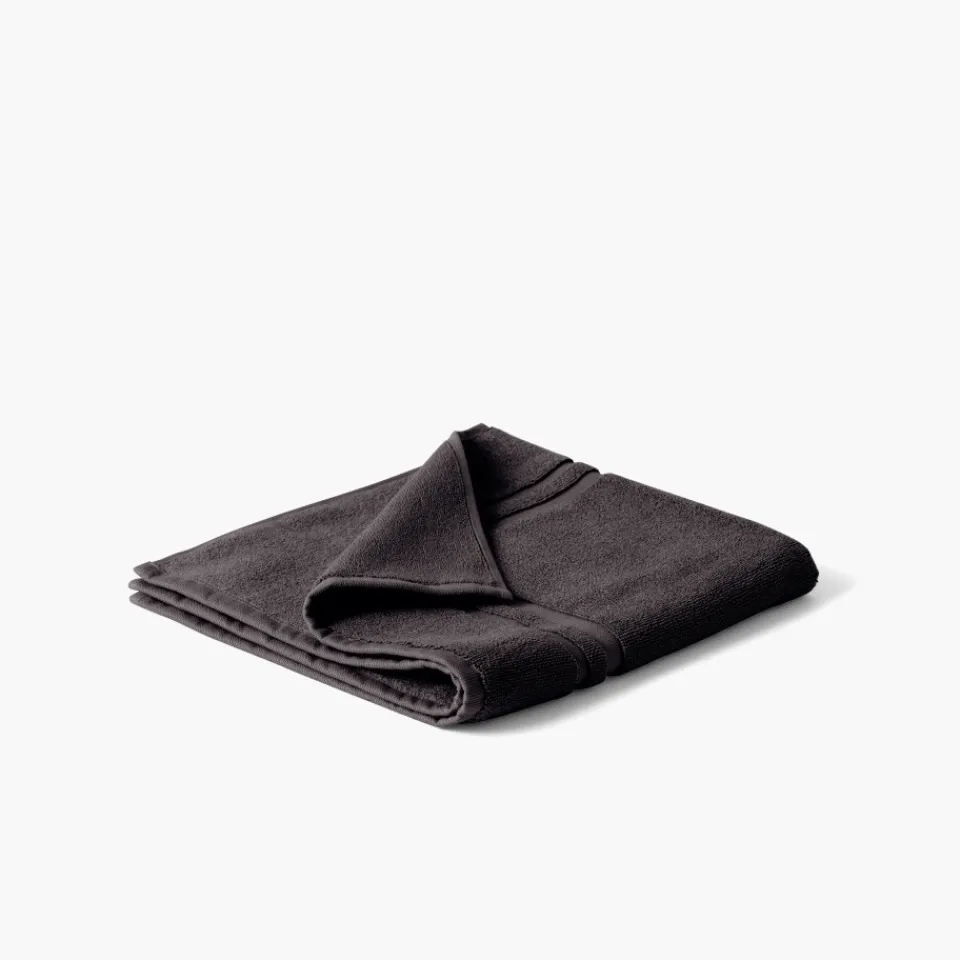 Carré Blanc Tapis de bain coton Lola II anthracite| Tapis De Bain