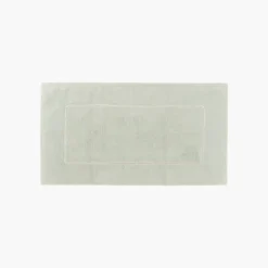 Carré Blanc Tapis de bain coton Pampa II jade| Tapis De Bain