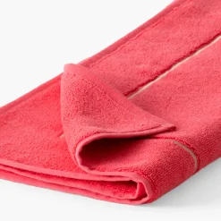Carré Blanc Tapis de bain coton Rosella coquelicot| Tapis De Bain