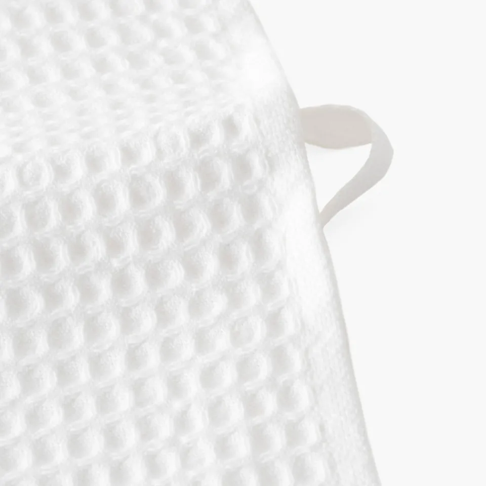 Carré Blanc Torchon coton nid d'abeille Mykonos blanc| Torchons & Essuie-mains