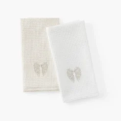 Carré Blanc Torchon de cuisine coton Angel blanc|Femme Coffrets Cadeaux|Torchons & Essuie-mains